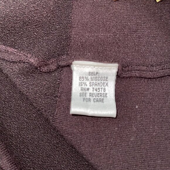 Cache Jacket Large L Womens Vintage Floral Knit Zipper Front Brown Gold Metallic - Picture 5 of 14